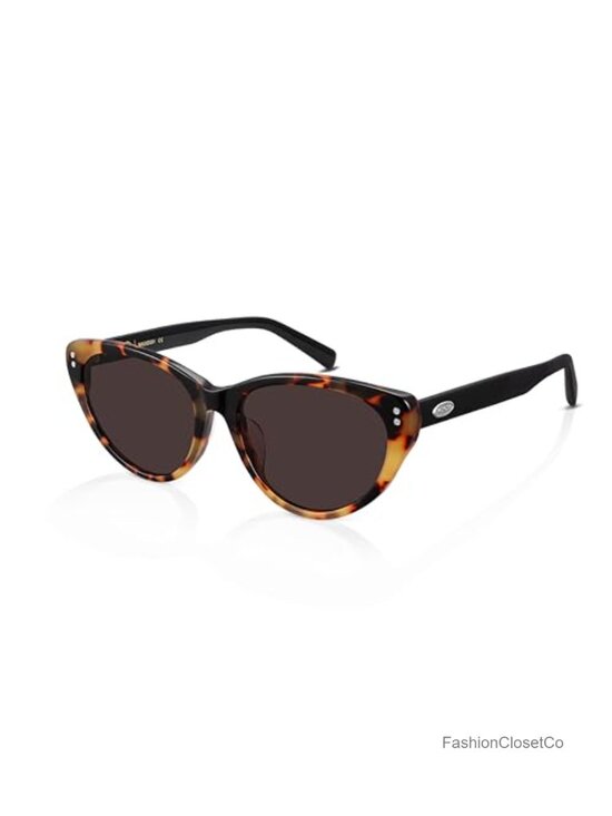Vintage Cat-Eye Acetate Sunglasses with Metal Rivets UV Protection main image 4